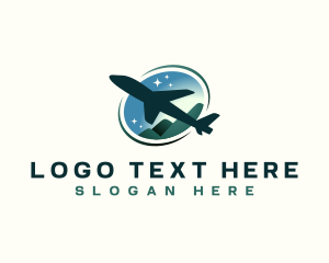 Sky - Airplane Travel Mountain logo design