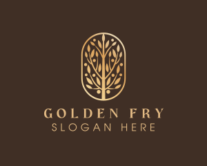 Golden Tree Leaves logo design