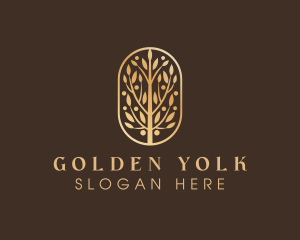 Golden Tree Leaves logo design