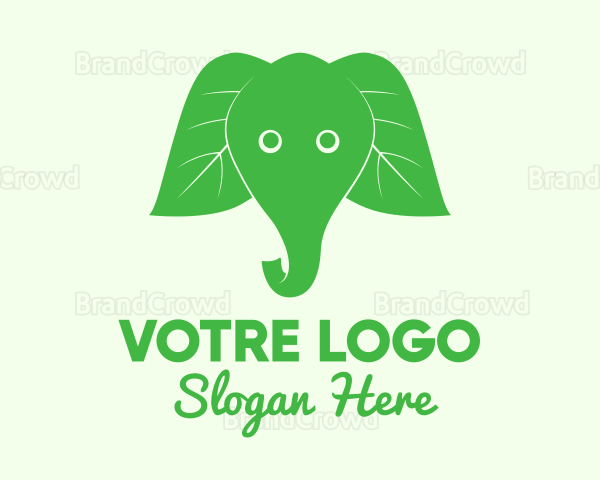Elephant Ear Leaves Logo