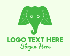 Circus - Elephant Ear Leaves logo design