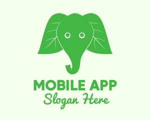 Trunk - Elephant Ear Leaves logo design