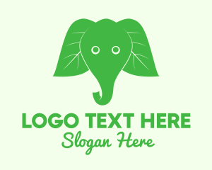 Africa - Elephant Ear Leaves logo design
