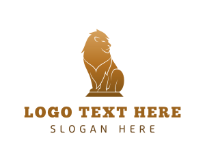 Luxury Lion Statue Logo