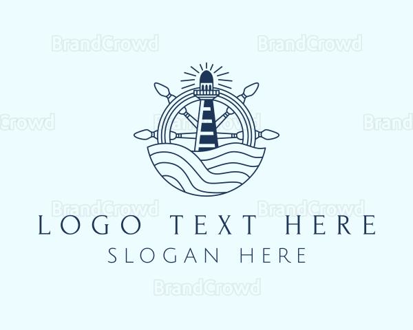 Ocean Helm Lighthouse Logo