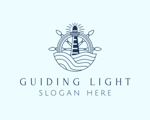 Ocean Helm Lighthouse logo design