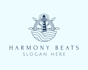 Beacon - Ocean Helm Lighthouse logo design