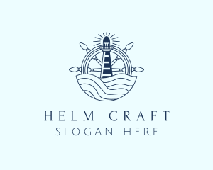 Helm - Ocean Helm Lighthouse logo design