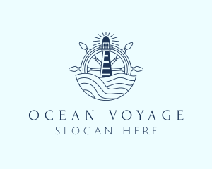 Ocean Helm Lighthouse logo design