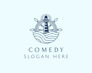 Surf Shop - Ocean Helm Lighthouse logo design