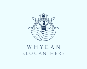 Surf Shop - Ocean Helm Lighthouse logo design