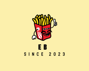 Eat - Cool Moustache Fries logo design