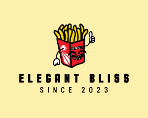 Fast Food - Cool Moustache Fries logo design