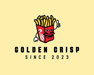 Fries - Cool Moustache Fries logo design