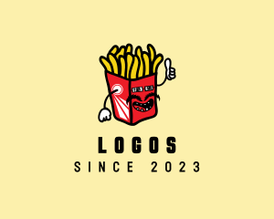 Cartoon - Cool Moustache Fries logo design