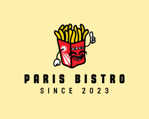 Cool Moustache Fries logo design