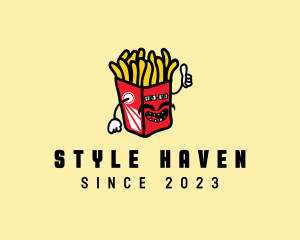 Hot Chips - Cool Moustache Fries logo design