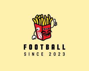 Mascot - Cool Moustache Fries logo design
