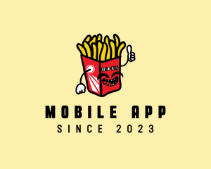 Snack - Cool Moustache Fries logo design