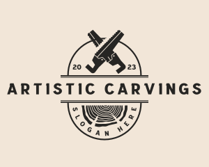 Carpentry Wood Saw logo design