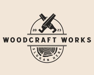 Carpentry - Carpentry Wood Saw logo design