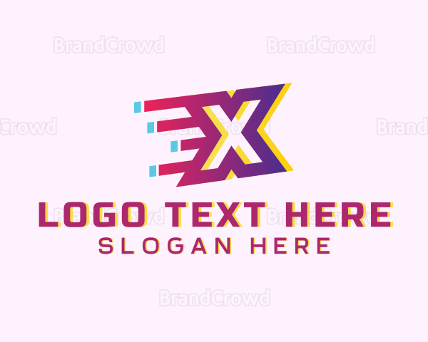 Speedy Letter X Motion Logo