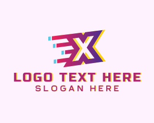 Multimedia - Speedy Letter X Motion logo design