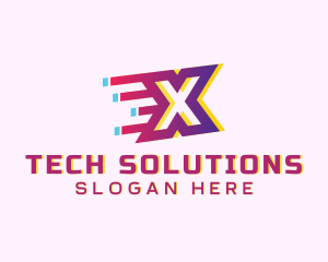 Digital Agency - Speedy Letter X Motion logo design