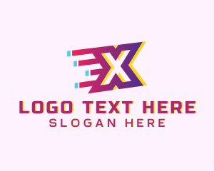 Static Motion - Speedy Letter X Motion logo design