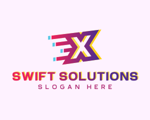 Speedy - Logistics Speedy Letter X logo design