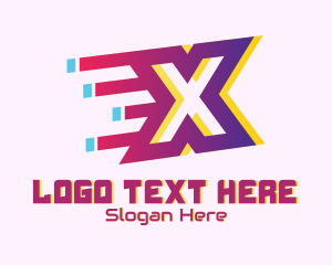 Motion - Speedy Letter X Motion logo design