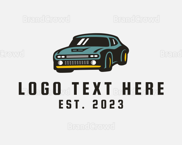 Retro Sports Car Logo