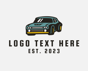 Auto Garage - Retro Sports Car logo design