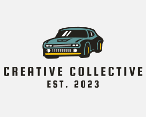 Retro Sports Car logo design