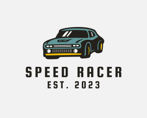 Car Service - Retro Sports Car logo design