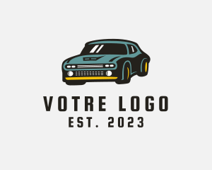 Car Collection - Retro Sports Car logo design