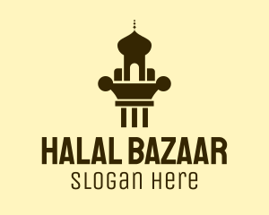 Mosque Pillar Architecture logo design