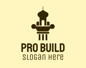 Mosque Pillar Architecture logo design