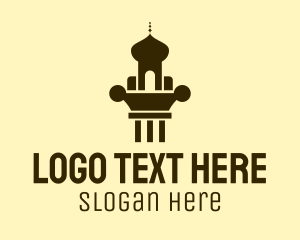 Mosque Pillar Architecture Logo