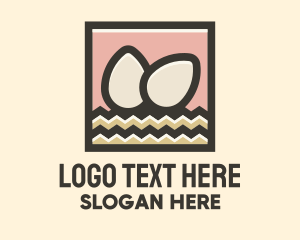 Straw - Egg Hay Frame logo design