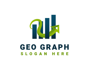 Logistic Arrow Graph logo design