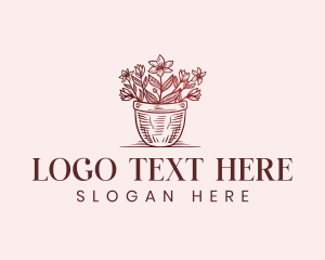 English Rose - Flower Garden Botanical logo design