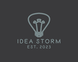 Electrical Edison Bulb logo design