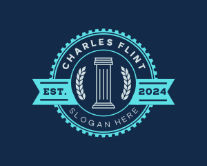 Justice - Greek Pillar Column logo design