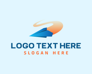 Paper plane + T letter, Tripped travel booking app logo design