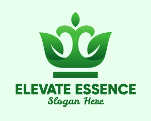 Elegant Leaf Crown Logo