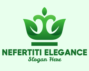 Elegant Leaf Crown logo design