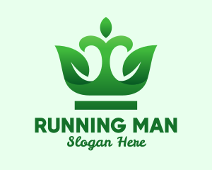 Vegetarian - Elegant Leaf Crown logo design