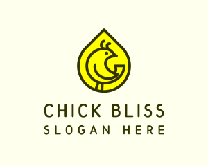 Chick - Droplet Baby Bird Chick logo design