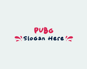 Playful Splash Wordmark Logo